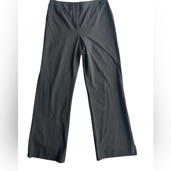 Lafayette 148 Flat Front Wool Trousers in Black Size 8 EUC - Picture 2 of 8